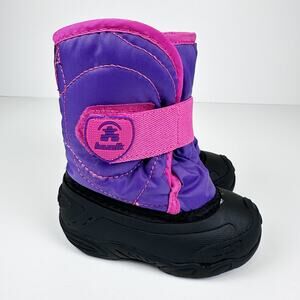 Kamik‎ Snowybug Faux Fur Lined Waterproof Snow Boot Purple Baby US 5 EU 22